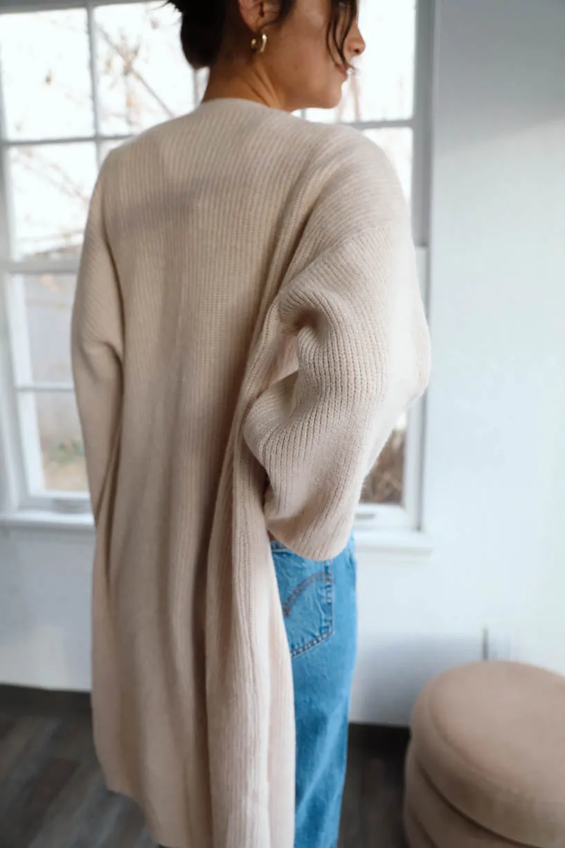 Rae: Duster Cardigan in Cream