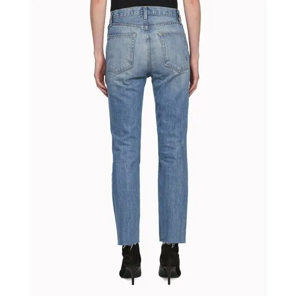 RAG &amp; Bone Blue High-rise Ankle Skinny Jeans In Helena