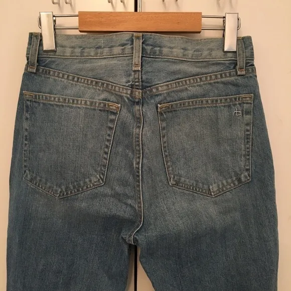 RAG &amp; Bone Blue High-rise Ankle Skinny Jeans In Helena