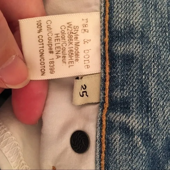RAG &amp; Bone Blue High-rise Ankle Skinny Jeans In Helena