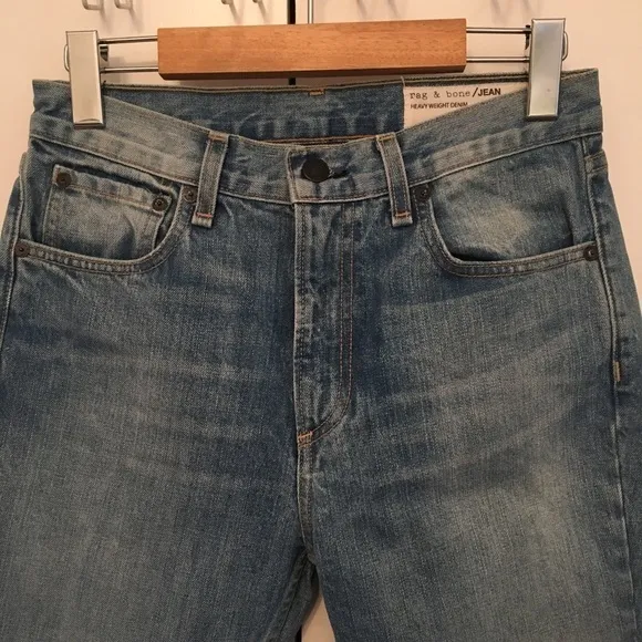 RAG &amp; Bone Blue High-rise Ankle Skinny Jeans In Helena