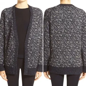 Rag &amp; Bone Scarlett Sweater Oversize Grandpa Chunky Knit Cardigan L Merino Blend