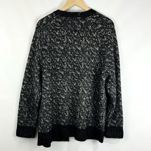 Rag &amp; Bone Scarlett Sweater Oversize Grandpa Chunky Knit Cardigan L Merino Blend