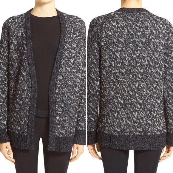 Rag &amp; Bone Scarlett Sweater Oversize Grandpa Chunky Knit Cardigan L Merino Blend