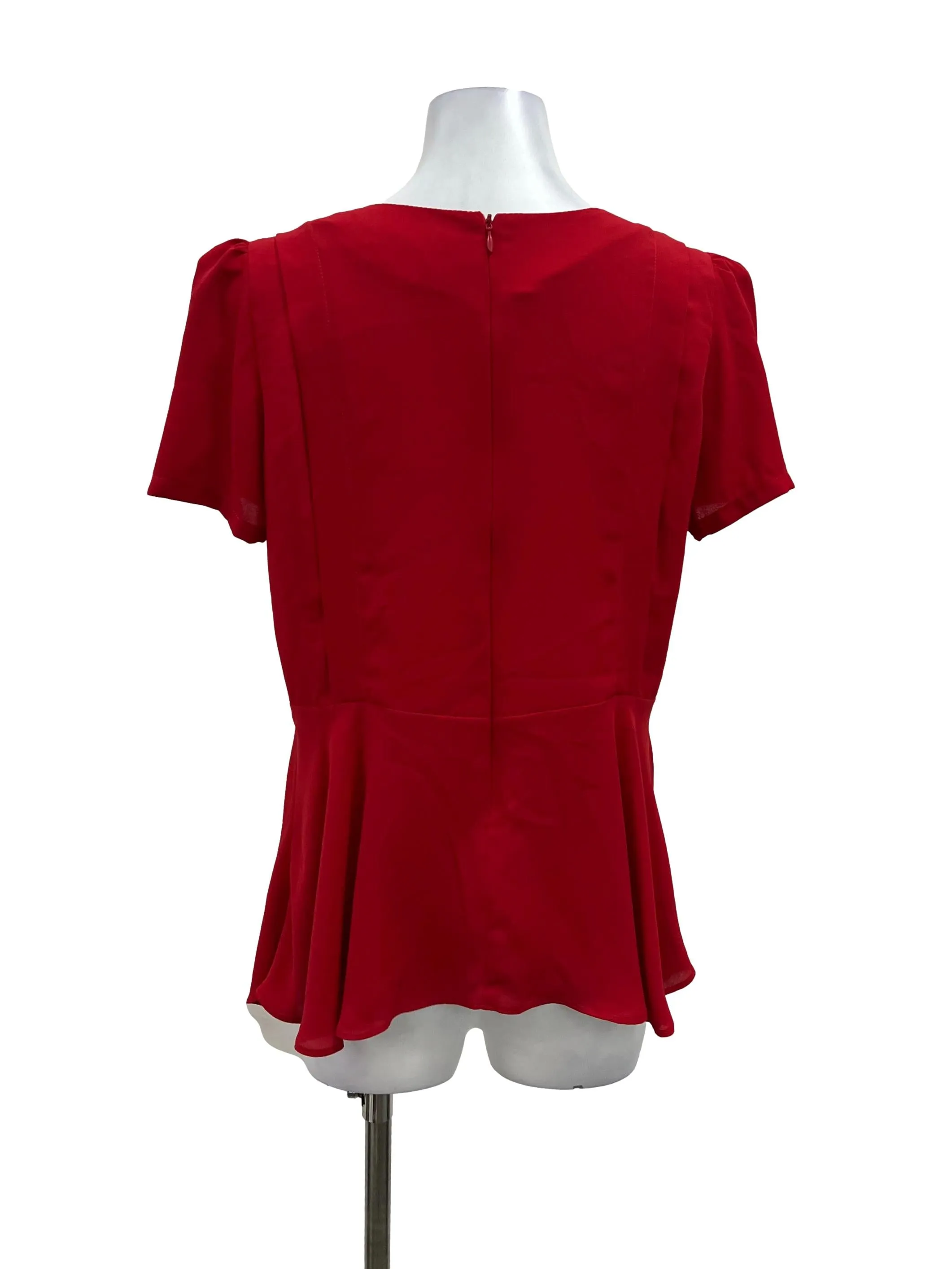 Red Peplum Top