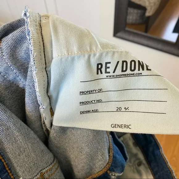 RE/DONE 90s ultra high rise skinny jeans 70s blue