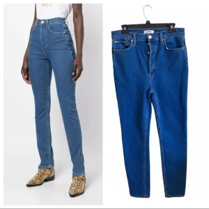 RE/DONE 90s ultra high rise skinny jeans 70s blue