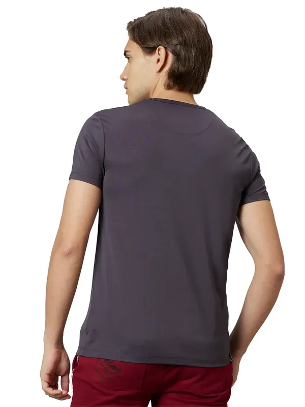 REGULAR FIT T-SHIRTS SHORT SLEEVE DK.GREY