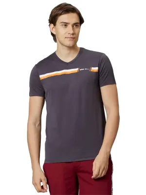 REGULAR FIT T-SHIRTS SHORT SLEEVE DK.GREY
