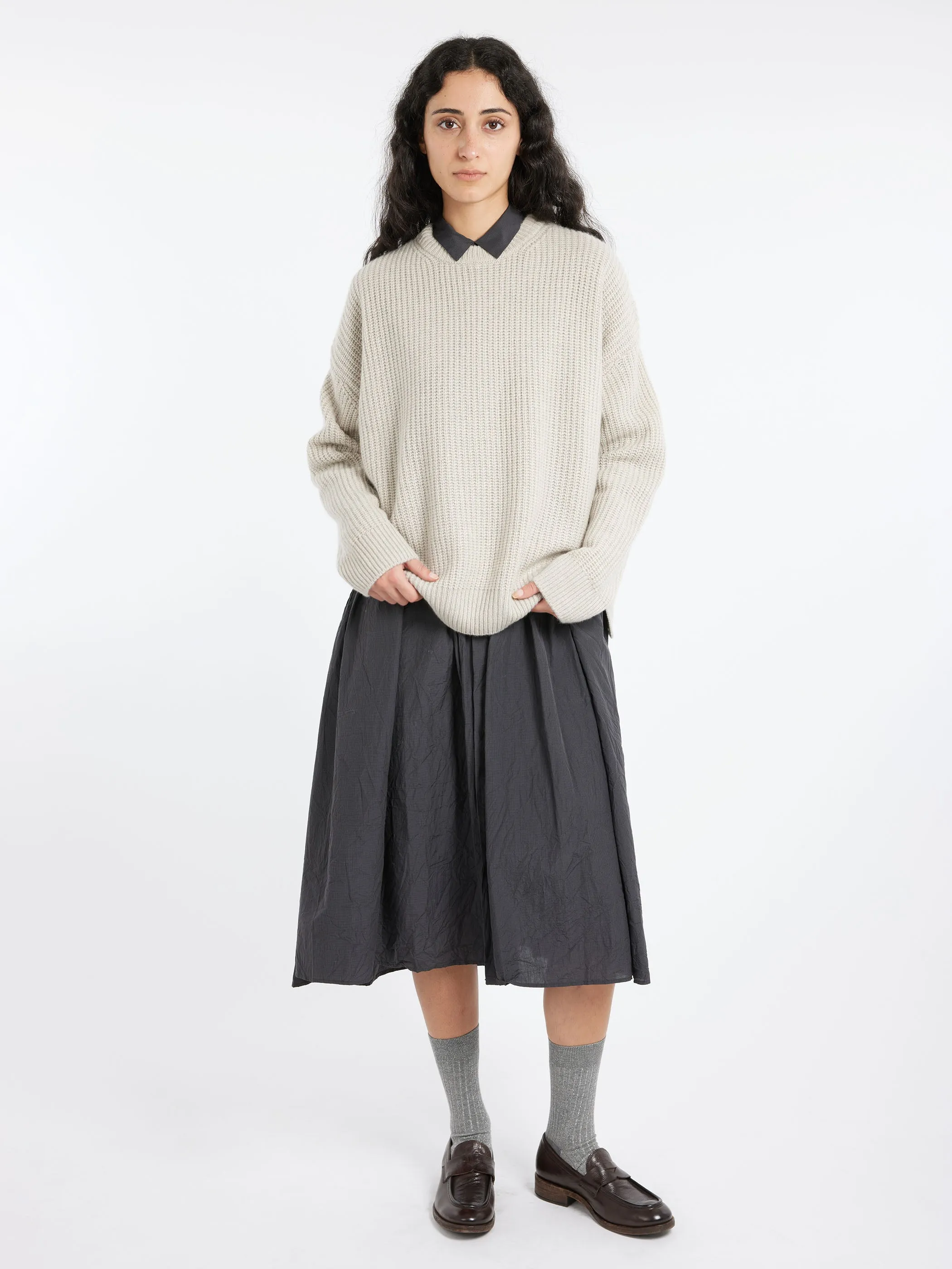 Rib Stitch Crewneck Big Pullover