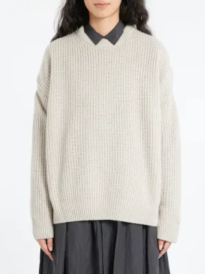 Rib Stitch Crewneck Big Pullover