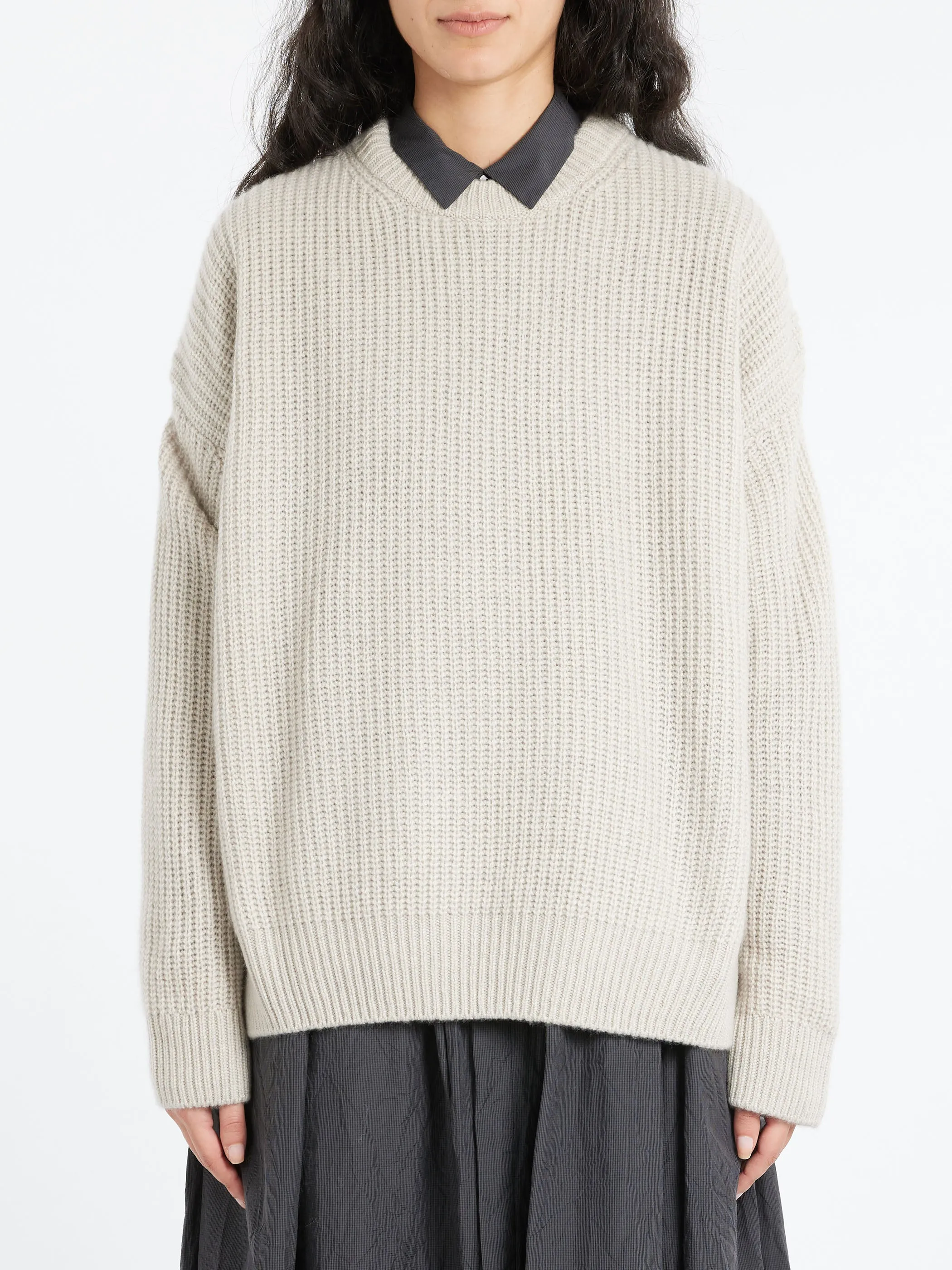 Rib Stitch Crewneck Big Pullover