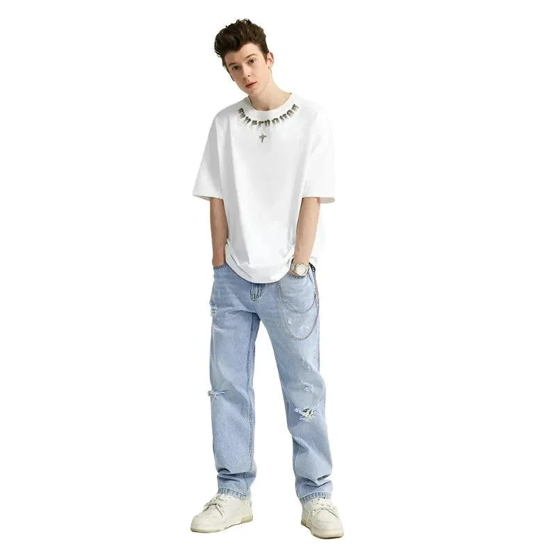 Ripped Slim Fit Denim Jean