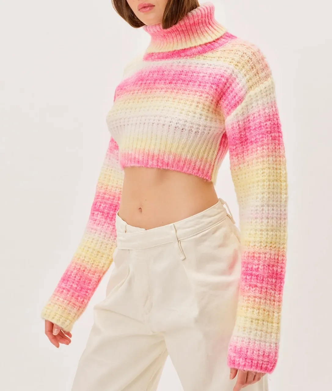 ROSA TURTLENECK CROP SWEATER