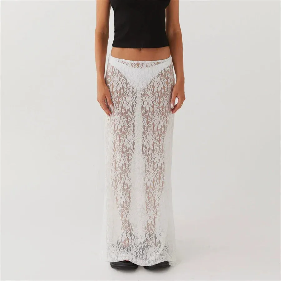 Rossa Floral Lace Maxi Skirts