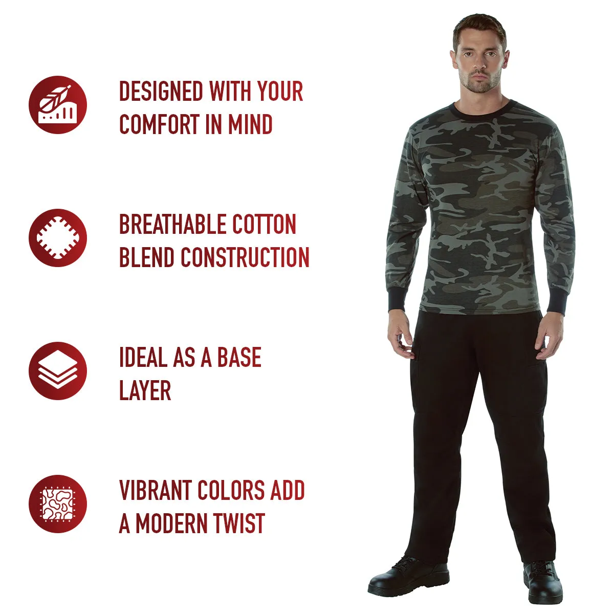 Rothco Long Sleeve Color Camo T-Shirt