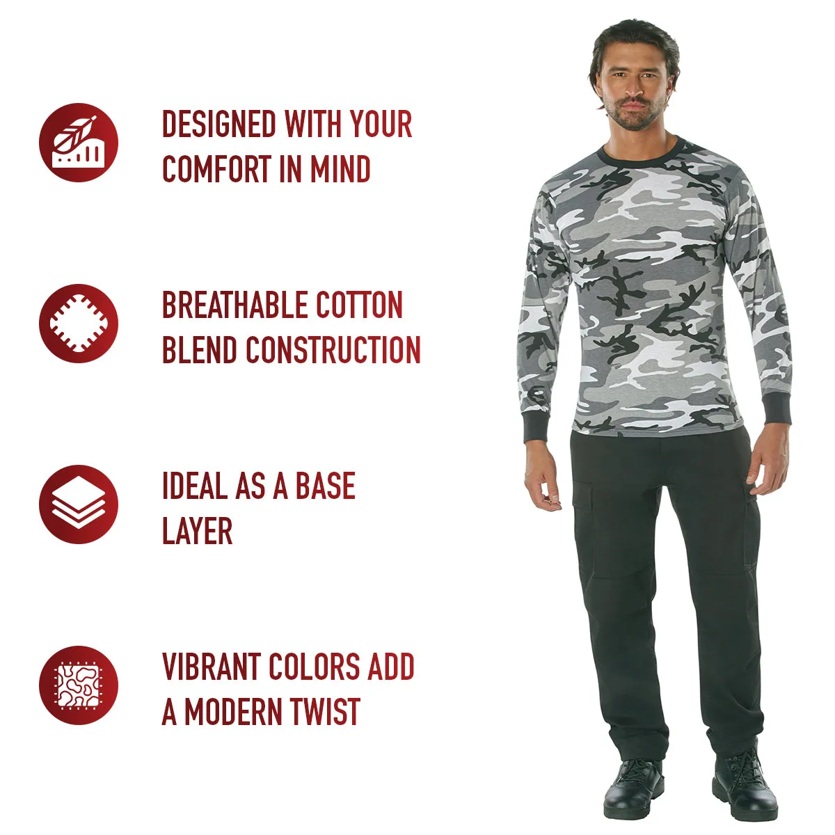 Rothco Long Sleeve Color Camo T-Shirt