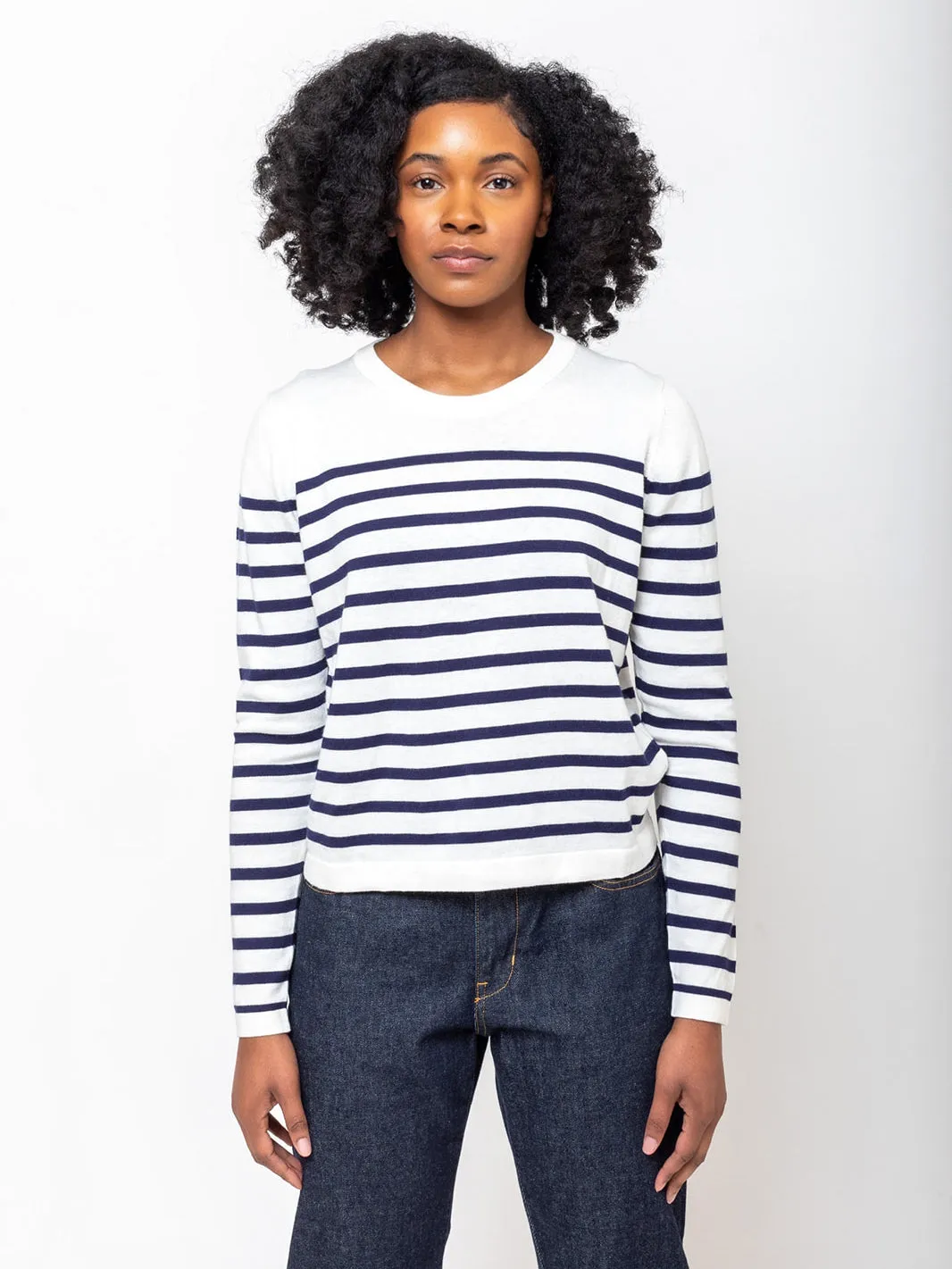 Round Neck Stripe Sweater