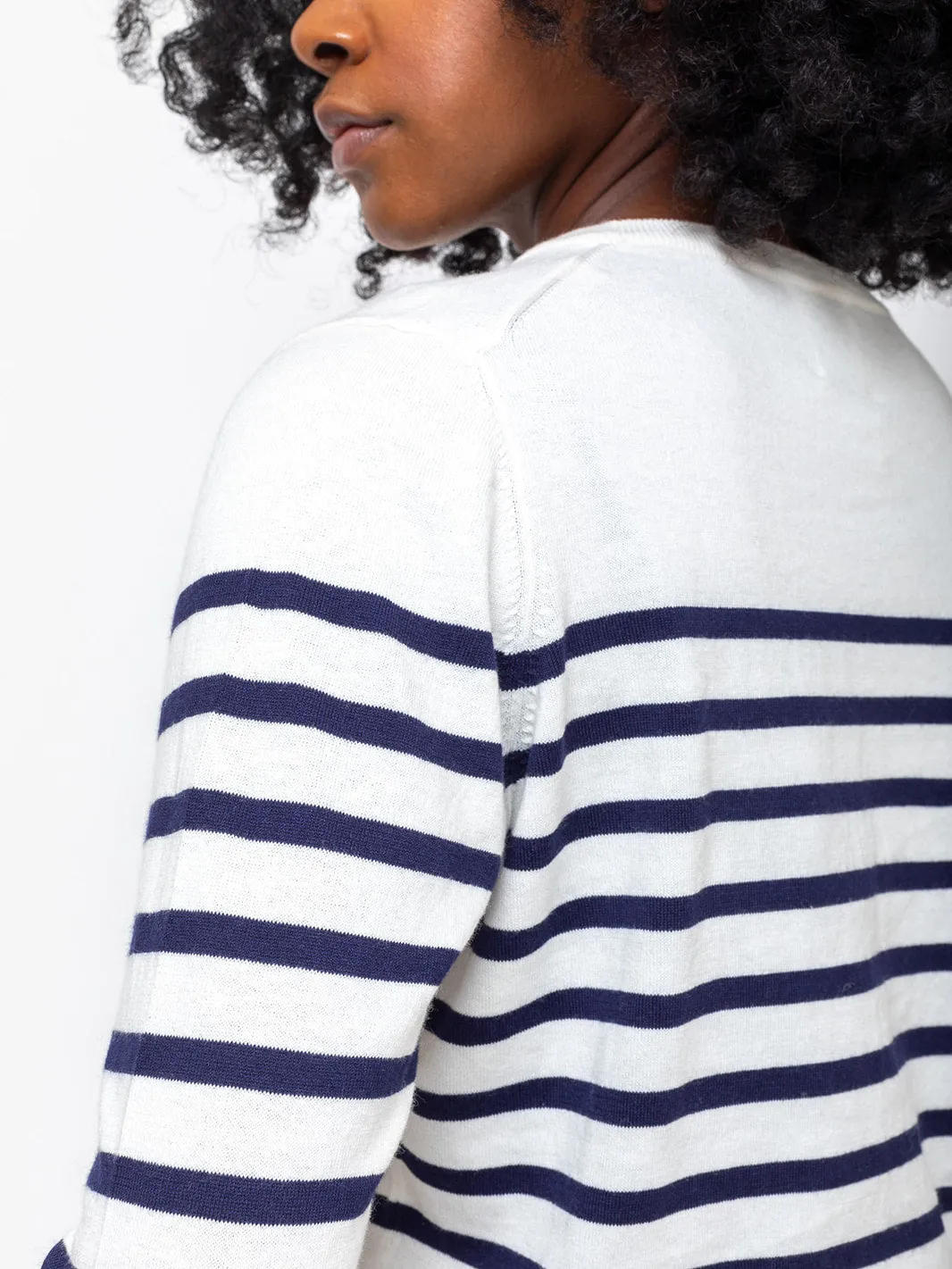 Round Neck Stripe Sweater