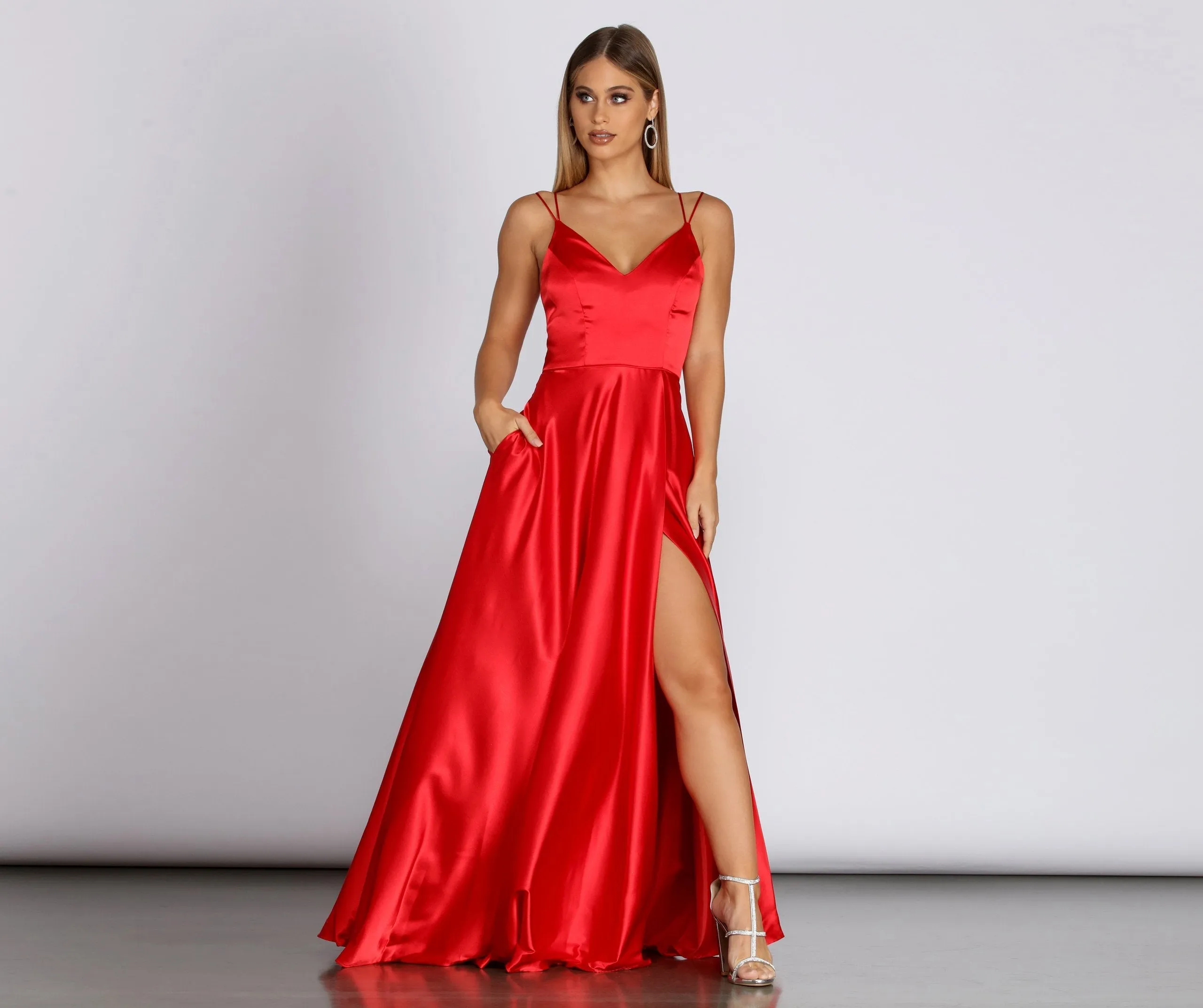 Ryder Satin Stylish A-Line Gown