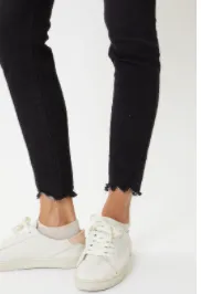 Sage Black Distressed Denim