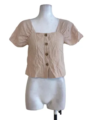 Salmon Button Down Top TTR