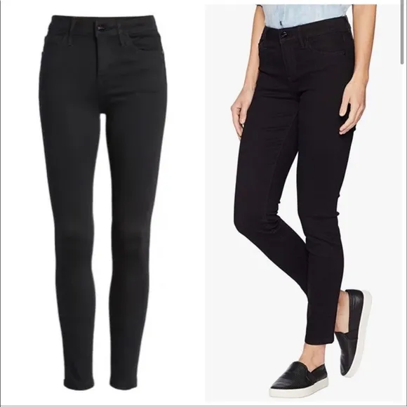 Sam Edelman “The Kitten” Skinny Ankle Mid Rise Black Jeans 28