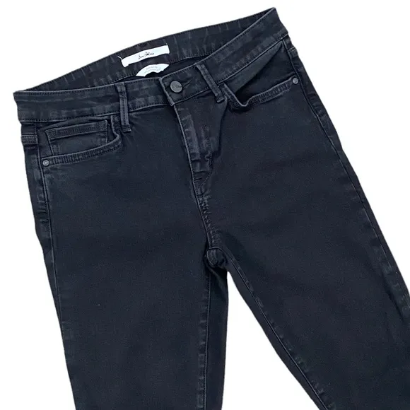 Sam Edelman “The Kitten” Skinny Ankle Mid Rise Black Jeans 28