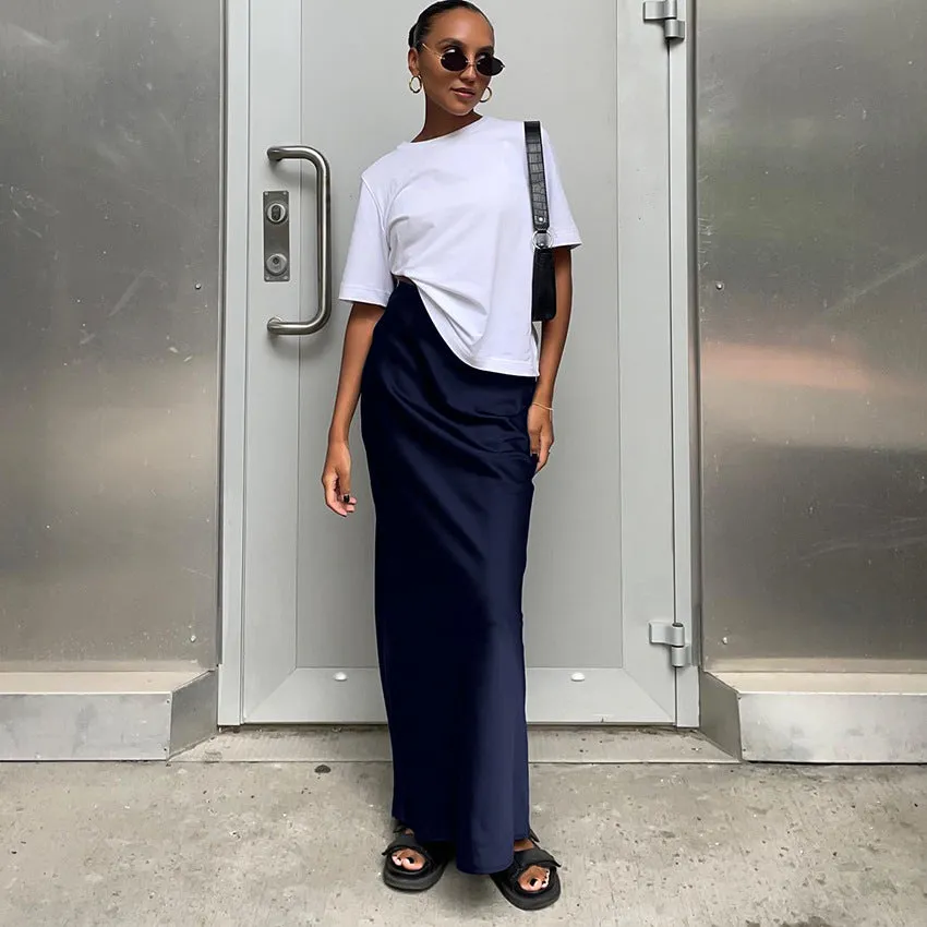 Satin Slim Skirts