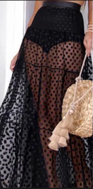Sheer Polka dot skirt