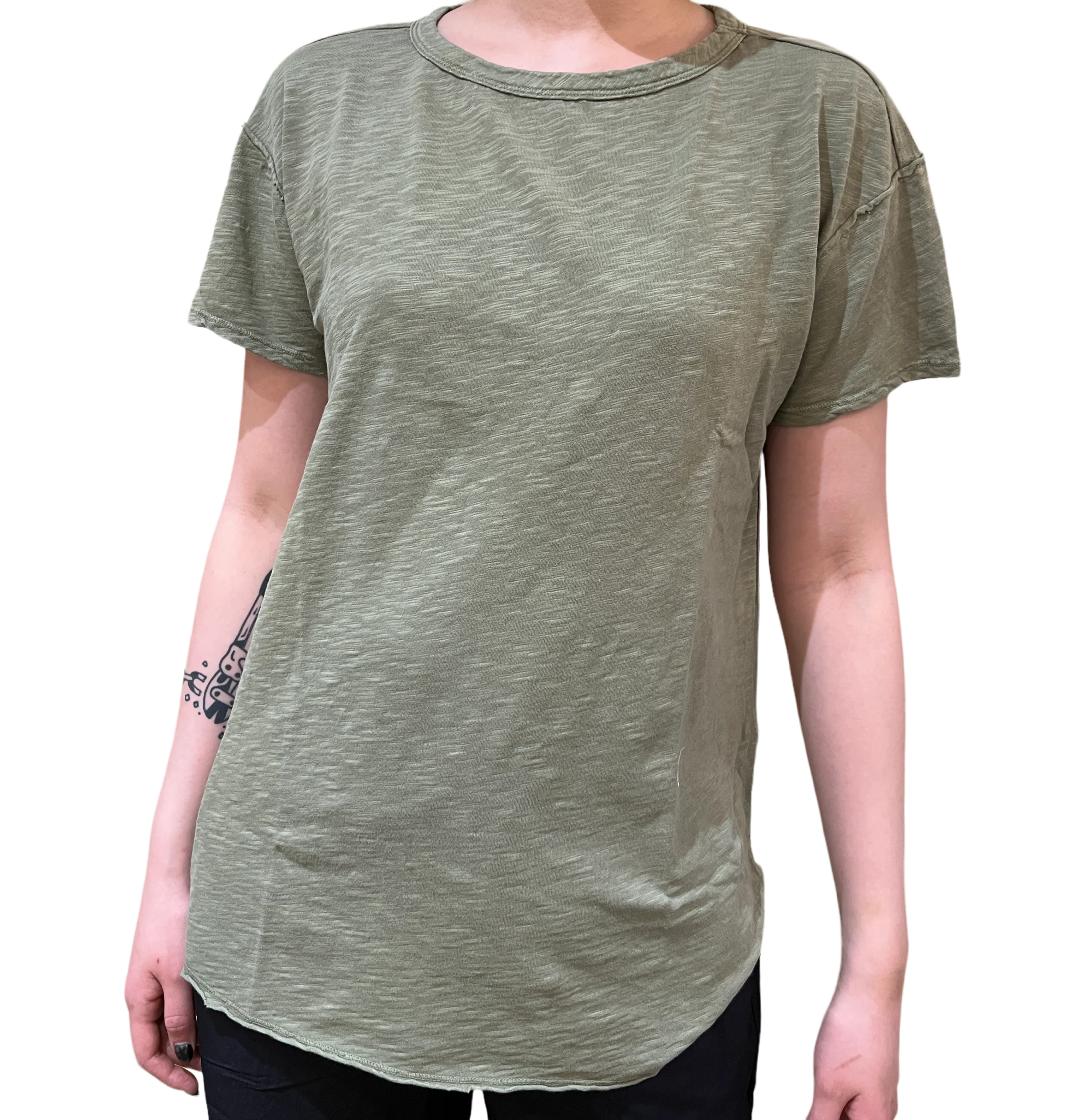 Shortsleeves Long Shirttail Tee