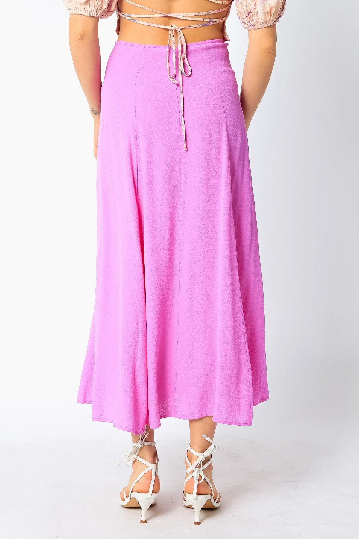 Side Slit Midi Skirt