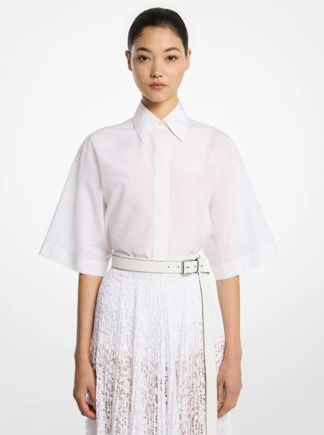 Silk and Cotton Taffeta Camp Shirt