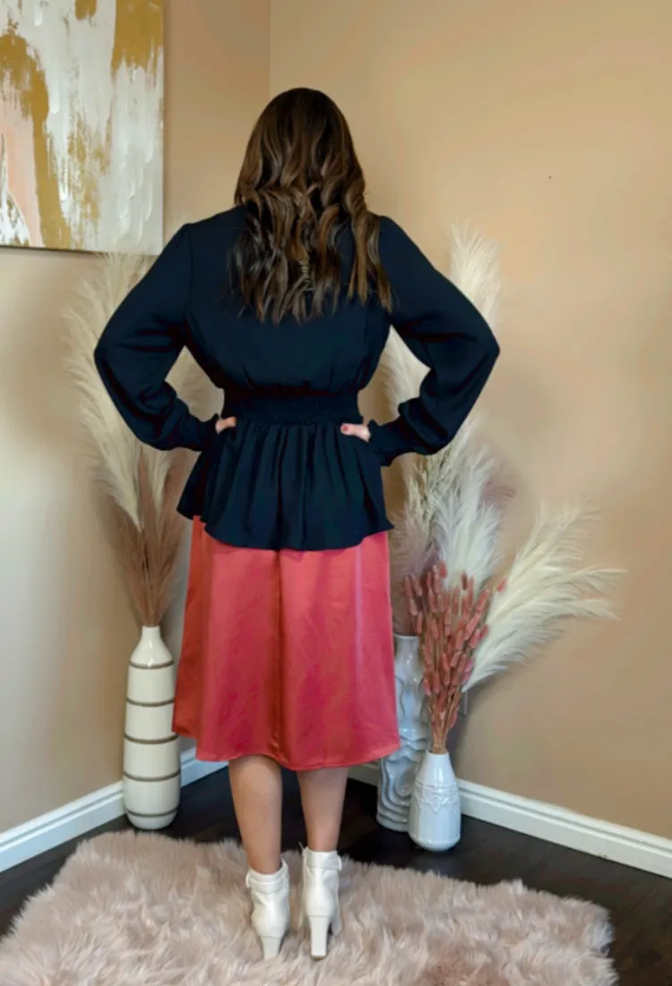 Silk Midi Skirt