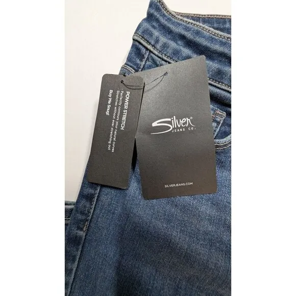 Silver Jeans Co. Most Wanted Universal Fit Mid Rise Skinny Boot Jeans W27L31 NWT