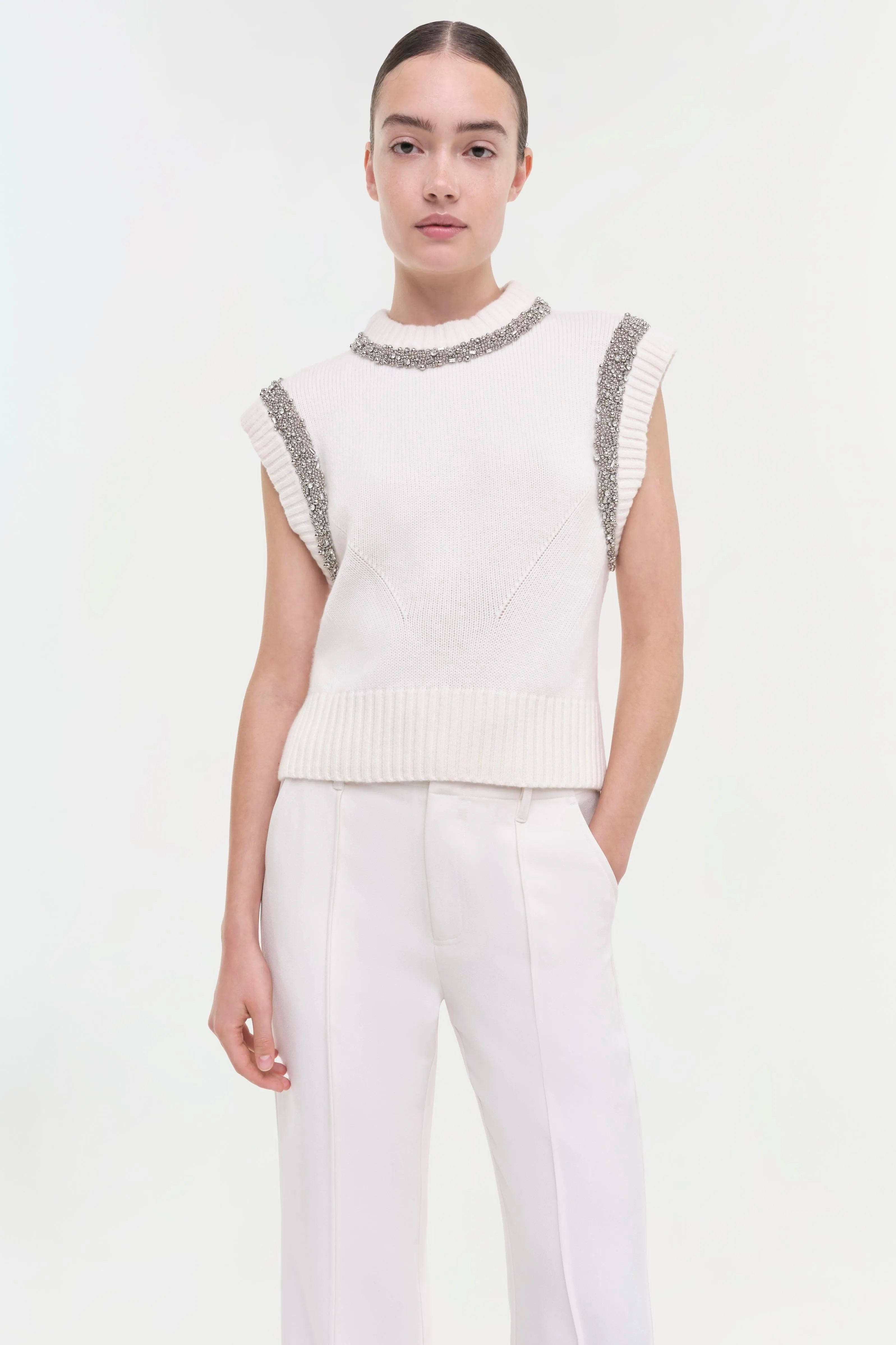 Simkhai Joanae S/L Pullover With Embellishment