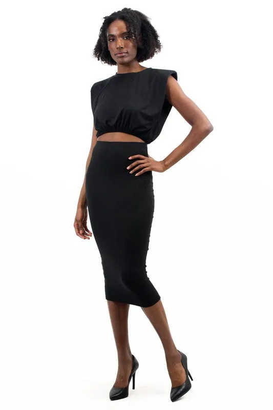 SIMPLE BLACK TWO PIECE SET