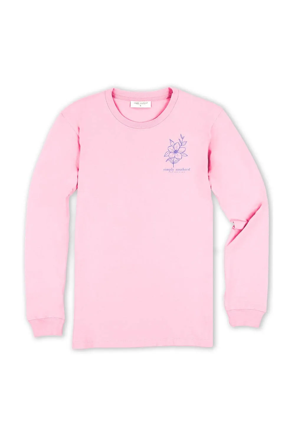 Simply Southern Plus Size Long Sleeve Saturn T-Shirt for Women in Candy Pink | EXT-LS-SATURN-CANDY