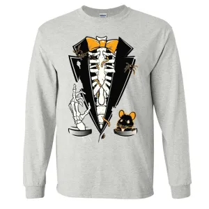 Skeleton Ribcage Tuxedo Long Sleeve Shirt