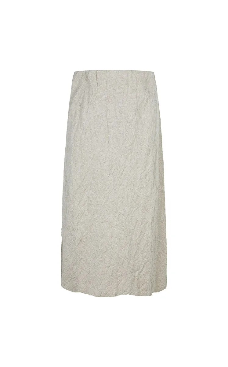 Skirt / JNBY Textured Long Pleated Hybrid Skirt