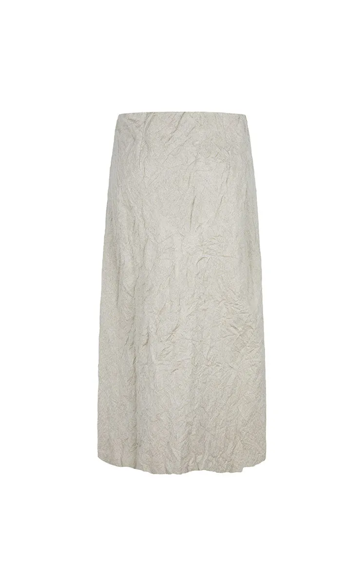 Skirt / JNBY Textured Long Pleated Hybrid Skirt