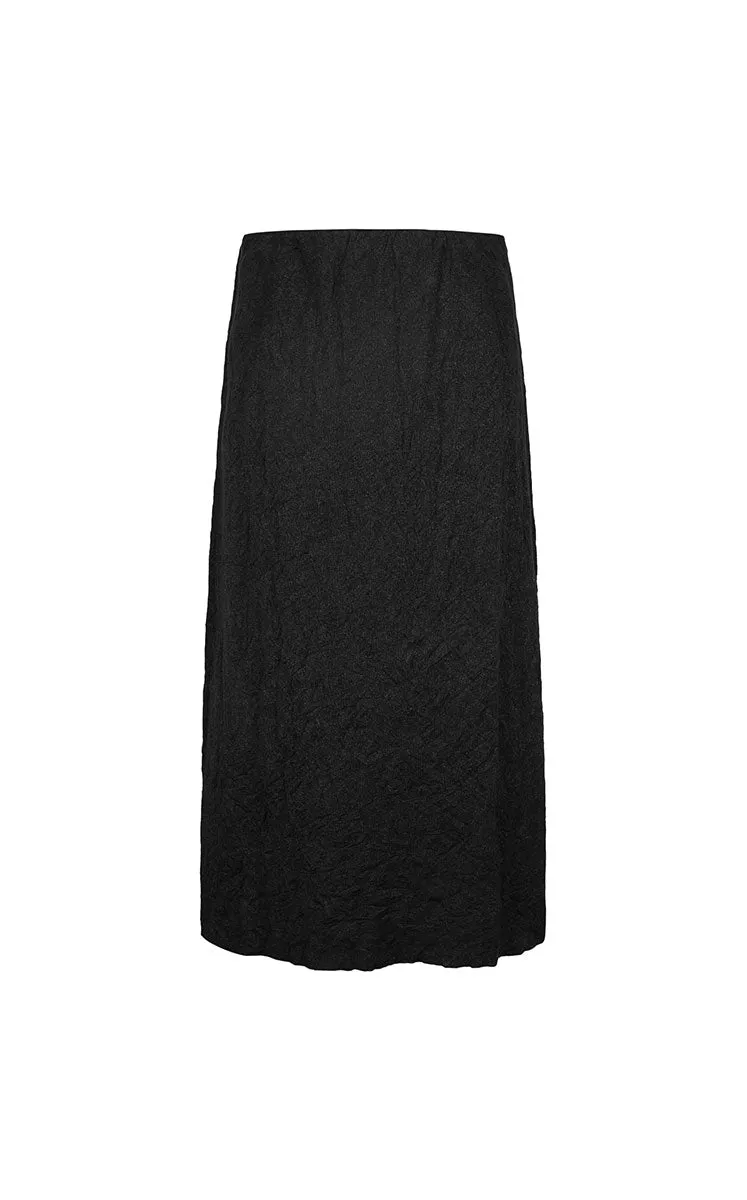 Skirt / JNBY Textured Long Pleated Hybrid Skirt