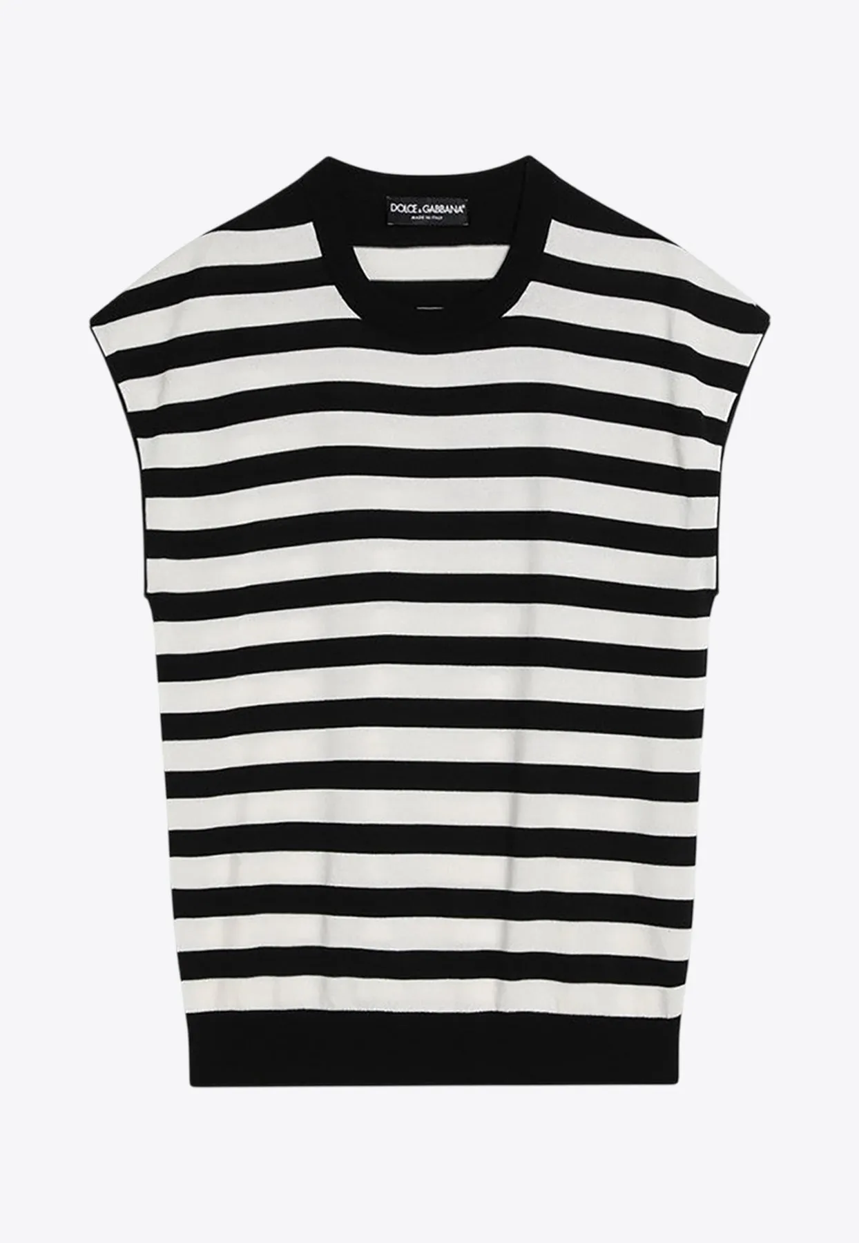 Sleeveless Striped T-shirt
