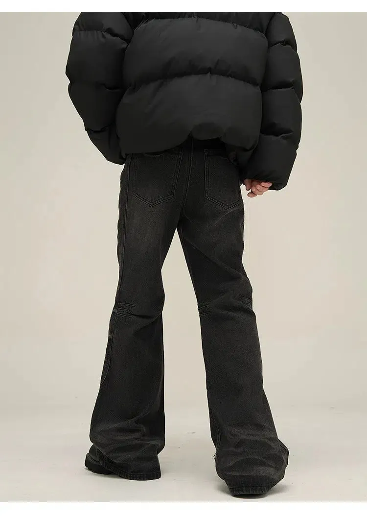 Slim Fit Denim Flared Pants
