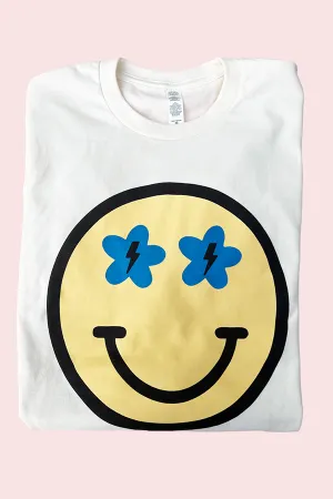 Smiley Long Sleeve Tee - Natural
