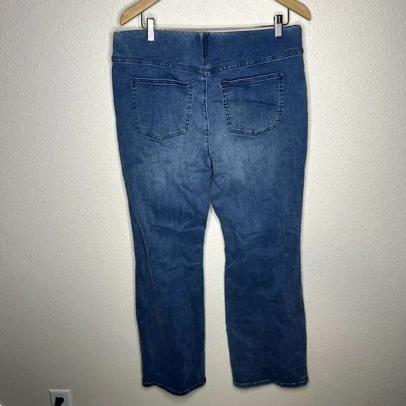 Soft Surroundings Supremely Soft Pull-On Bootcut Jeans Size Large 14/16