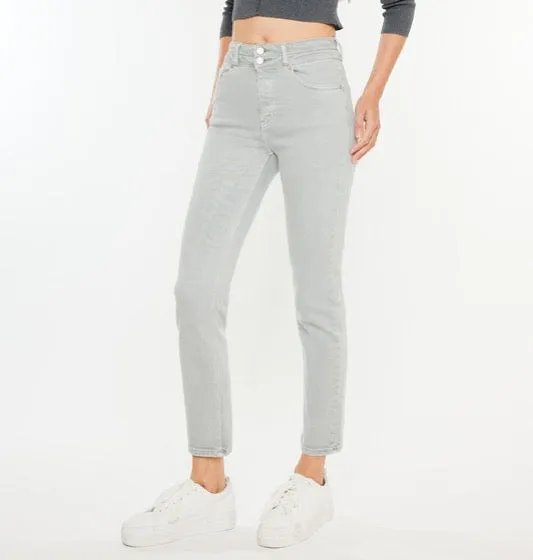 Soho Slate Double Button High Rise Kancan Jeans