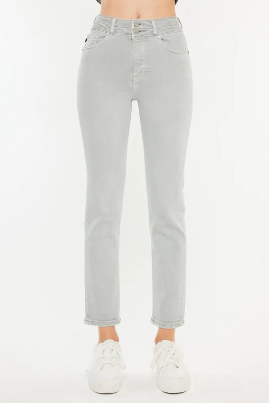 Soho Slate Double Button High Rise Kancan Jeans