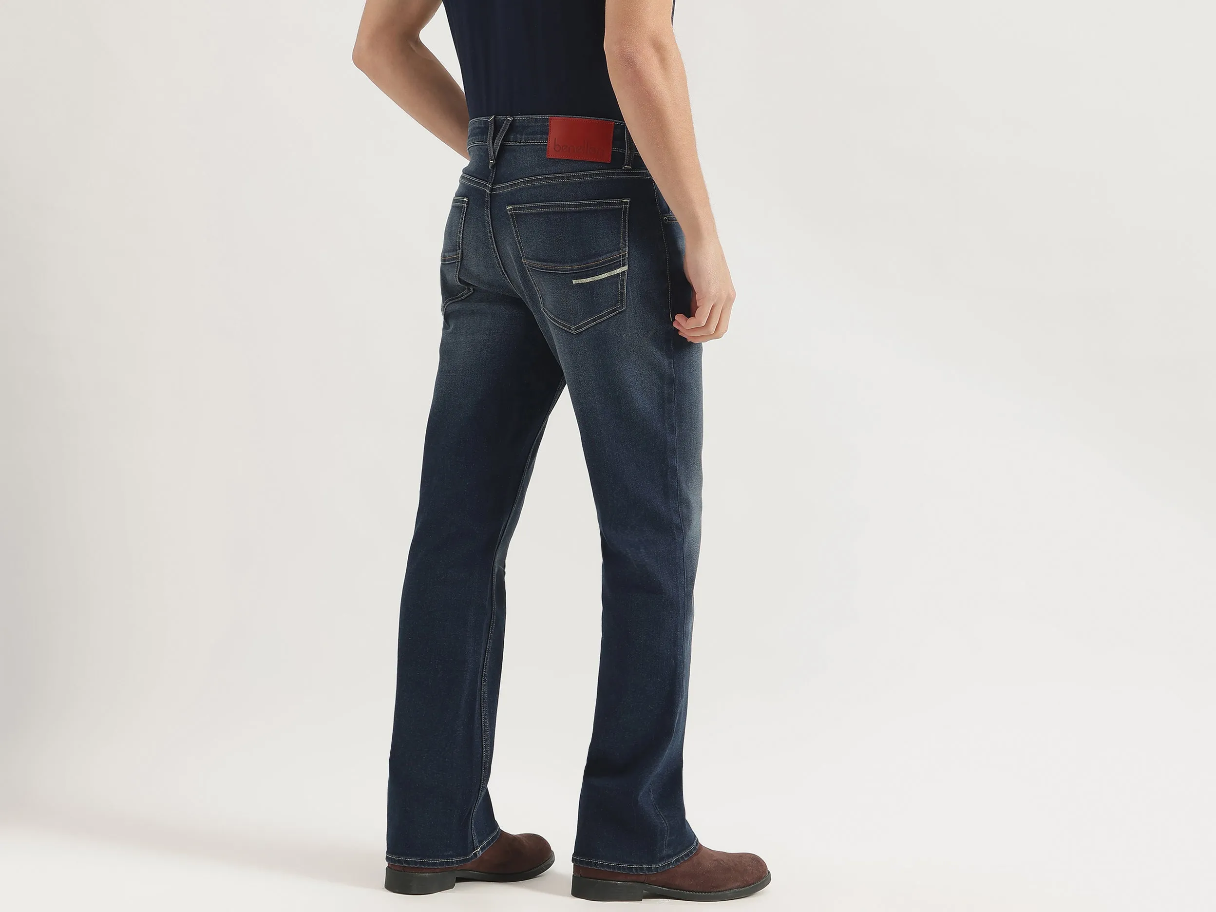 Solid Bootcut Fit Jeans
