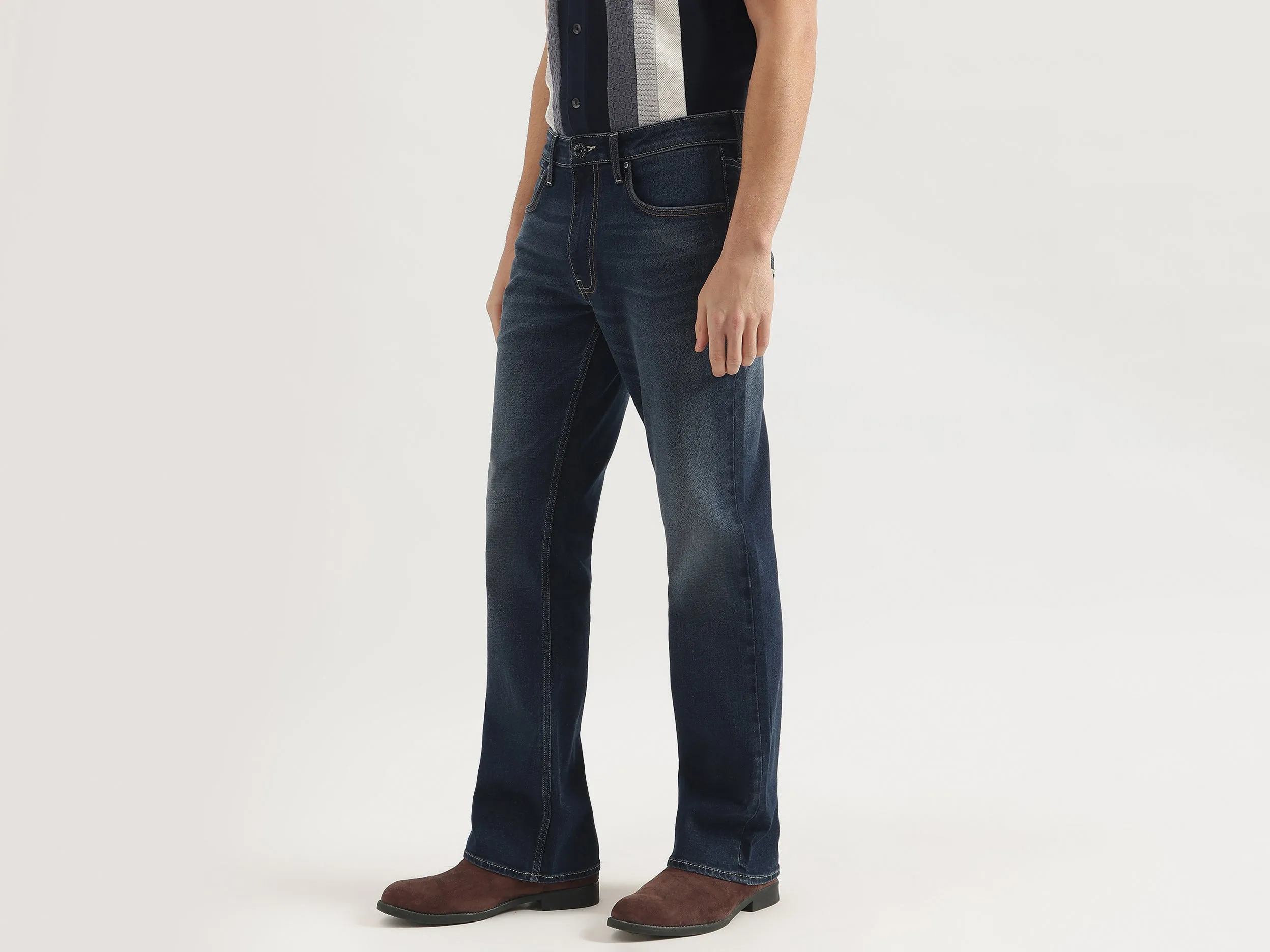 Solid Bootcut Fit Jeans
